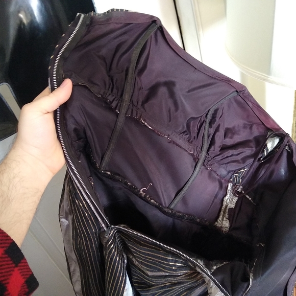 VINTAGE 1950s Strapless Black Metallic Silver and Gold Evening Dress with Shawl - Picture 15 of 15